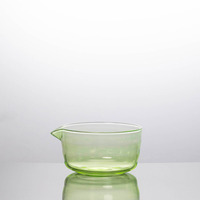 Bol en verre avec bec verseur, bol de cérémonie pour mélanger le matcha avec support pour fouet, bol de cérémonie du thé matcha de style japonais fait main