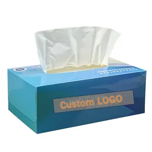 Caja de embalaje de pañuelos de cartón Universal, LOGO personalizado, plegable, pañuelos faciales