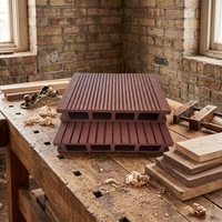 Planche de terrasse composite imperméable moderne, panneau de revêtement WPC pour allée de jardin et terrasse