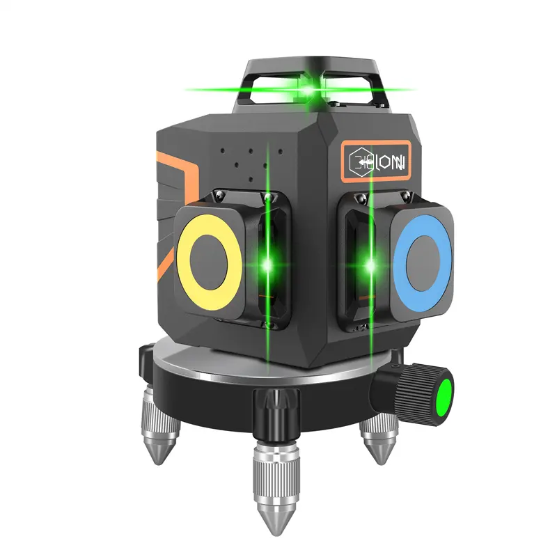 Niveau laser à faisceau vert 12 lignes Niveleur laser rotatif à 360 degrés
