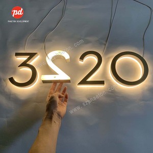 Insegna Professionale con Numero Civico Illuminato a <span class=keywords><strong>LED</strong></span> in Acciaio Inossidabile, Impermeabile, Retroilluminata a <span class=keywords><strong>LED</strong></span> per <span class=keywords><strong>Aziende</strong></span> Pubblicitarie - Product Image 3