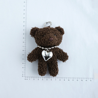 Mignon debout ours en peluche en peluche poupée chandail chaîne ours fille poupée sac petit pendentif porte-clés
