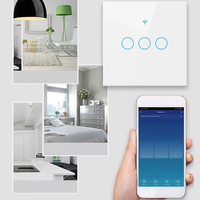 Sakelar Dinding Tuya Smart Home Touch Switch Wifi Zigbee 1/2/3/4 Gang dengan Sakelar Pemanas Air, Bekerja dengan Aplikasi Smart Life