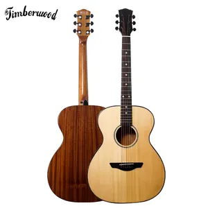 40 pulgadas OM guitarra brillante sólido abeto guitarra sapele sólido guitarra acústica para la venta al por mayor
