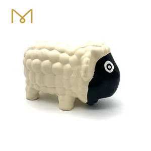 Rubber Latex Pets Toy with Soft Material and Squeaky Sound Sheep Animal Toys for Dogs to Play