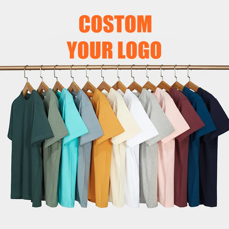 ODM/OEM 300 Gsm Heavy Weight T Shirt Custom Design Blank 100% Cotton Round Neck Tshirt mens tshirts tshirt for men