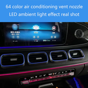Embellecedor de ventilación de salida de aire de Control Central ABS, 4 Uds., luz ambiental de ventilación frontal LED de 64 colores para Mercedes Benz GLE/<span class=keywords><strong>GLS</strong></span> X167 W167 - Product Image 4