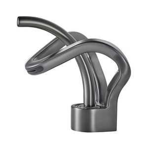 Rubinetto Moderno di Lusso Grigio per Lavabo, Design Unico a Cascata in Ottone, Miscelatore per <span class=keywords><strong>Bagno</strong></span> - Product Image 2