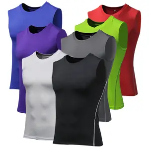 Vêtements de sport de musculation pour hommes Débardeurs sans manches Gilet de compression musculaire