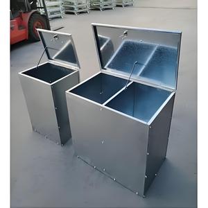 <strong>Custom</strong> Heavy-Duty Galvanized Metal Animal Feed Bin 3 Compartment Horse Feed Bins Stamped Process Assembled Flat Pack <strong>Case</strong> Type - Product Image 2