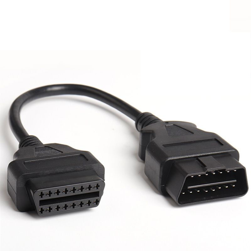 30cm OBD male to female 16pin 16 core extension cable OBD2 diagnostic tool extension cable