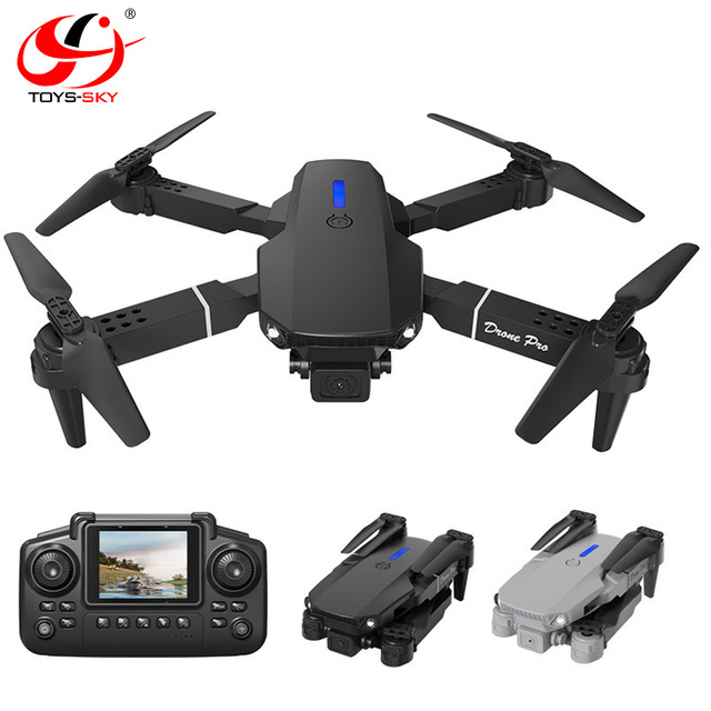 E88 Pro Max Foldable Plastic FPV Screen Remote Controlled Drone Camera 6-Axis Gyro 48MP Aerial Photography 360 Stunt Roll