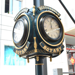 Decorazione americana retrò in ferro battuto <span class=keywords><strong>romano</strong></span> vecchio stile occidentale a colonna orologio bar occidentale ristorante occidentale arredamento della hall dell'hotel - Product Image 5