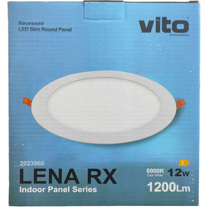 Vito 12W 1200lm 6000K Cold <b>Light</b> <b>Round</b> <b>LED</b> Panel - Product Image 3