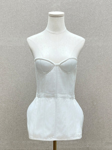 Haut bustier sexy pour femme, style chic euro-américain de luxe, épaules dénudées, Y2K, coupe ajustée, vintage, pour soirée d'été, tissé, ODM - Product Image 6