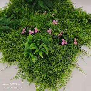 Pared de plantas de césped <span class=keywords><strong>artificial</strong></span> ignífugo UV respetuoso con el medio ambiente para decoraciones al aire libre ocasiones de cumpleaños - Product Image 4