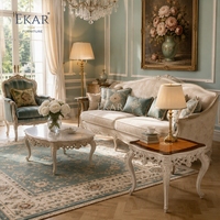 Meja Aksen Sunburst Alba Distressed |   Meja Sudut Antik Rococo Mewah dengan Ukiran Berlubang - EKAR