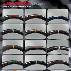 Volante Ergonómico de Fibra de Carbono Apto para un Agarre Cómodo en Ford <span class=keywords><strong>Mustang</strong></span>, Fibra de Carbono Real - Product Image 4