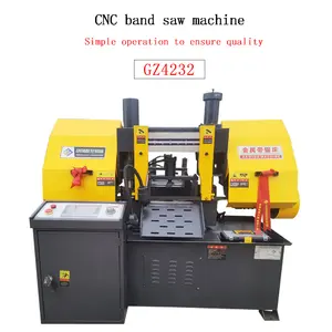 Segatrice a nastro CNC GZ4232 segatrice per metallo a doppio pilastro macchina da taglio per tubi completamente automatica