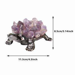 Tartaruga Marina in Cristallo di Ametista Naturale, Pietre Curative, Artigianato in Cristalli e Gemme per Decorazione e Regalo - Product Image 5