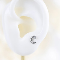 Bijoux de corps raffinés en titane ASTM-F136, clou labret fleur plaqué or 18 carats avec zircon cubique, style classique, bijoux de piercing pour mariage, directement de l'usine