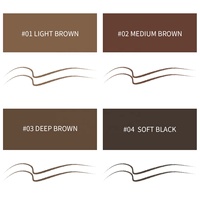 Nouveau crayon à sourcils imperméable en forme de machette, crayon à sourcils à label privé, vente en gros, crayon à sourcils brun hautement pigmenté