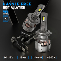 Bombillas LED Súper Brillantes T22 para Faros Delanteros de Coche, 130W, 12V, 6500K, 9005, H1, H7, H4, H11, Canbus, Luz de Conducción Impermeable IP68, Lámpara para Auto