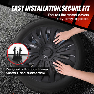 Juego de <span class=keywords><strong>tapacubos</strong></span> negro mate de 18 pulgadas, diseño simétrico, Protector de llanta, cubierta de rueda ABS para 2024 <span class=keywords><strong>Tesla</strong></span> <span class=keywords><strong>Model</strong></span> 3 Highland - Product Image 5