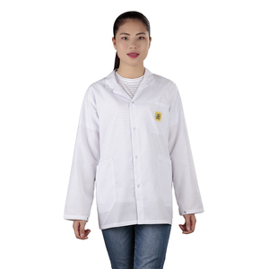 Traje de <span class=keywords><strong>trabajo</strong></span> de sala limpia 1/2 personalizable, uniforme de taller electrónico antiestático sin polvo, bata de Bata ESD <span class=keywords><strong>para</strong></span> un entorno de <span class=keywords><strong>trabajo</strong></span> seguro - Product Image 4