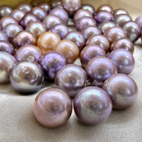 Perles d'eau douce naturelles rondes violettes authentiques de 9 mm à 11 mm, vente chaude Muses Jewels, perles pour la bijouterie en gros