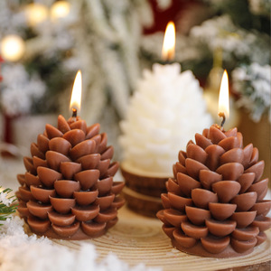 Vintage 3D Pine Cone Aroma <b>Candle</b> Christmas Pinecone Shape Handmade Scent <b>Candle</b> Home Atmosphere Decor <b>Gift</b> - Product Image 2