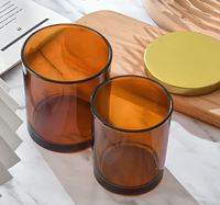 Supports de bougies chauffe-plat en verre marron clair couleur thé en gros pour mariage, fête, décoration intérieure et centre de table romantique