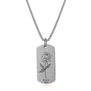 Collier personnalisé à faire soi-même en acier inoxydable collier d'<span class=keywords><strong>astrologie</strong></span> du zodiaque fleur de <span class=keywords><strong>naissance</strong></span> pour les femmes - Product Image 4