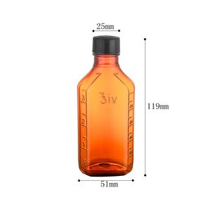 Contenedor de jarabe de fruta personalizado, botella de medicina para la tos, etiquetas de diferentes materiales, botella de medicina graduada, OZ 2, 4OZ, 8OZ, 16OZ - Product Image 6