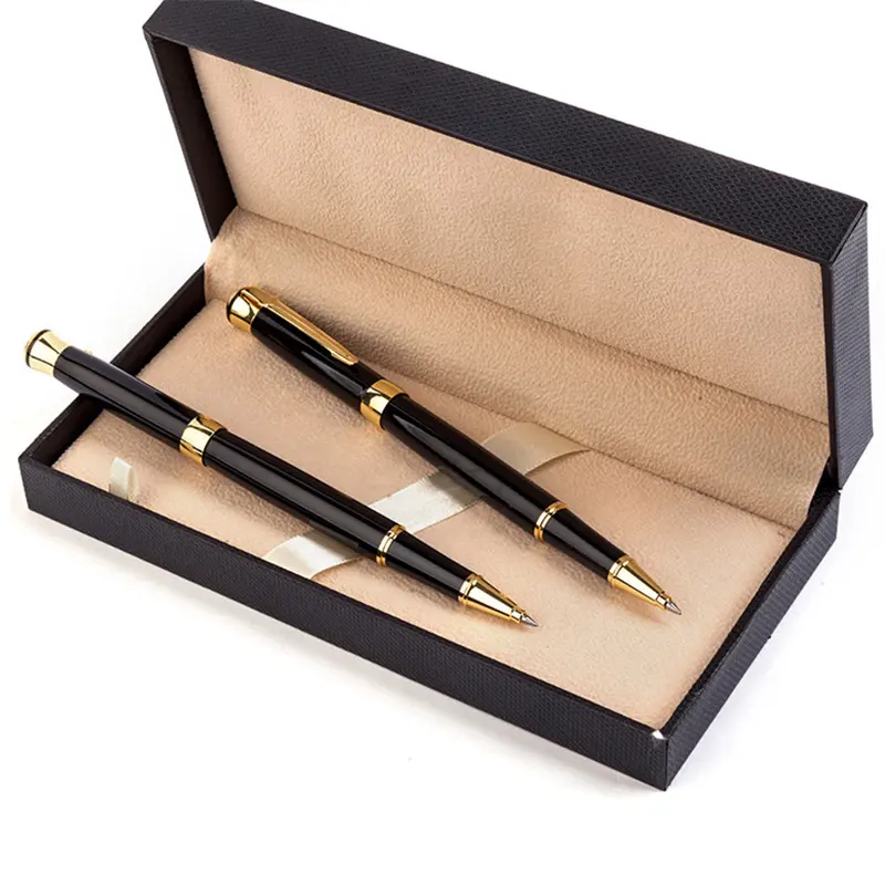 Premium 2-In-1 Balpen Set Op Maat Gemaakte Logo Metalen Balpen Relatiegeschenken Cadeau Set Pakket