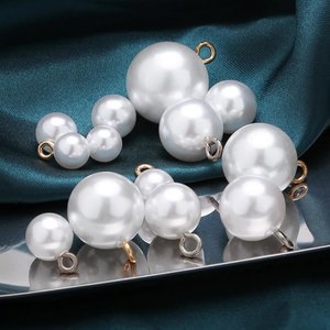 Fashion Round White <strong>Button</strong> for Dress Decoration Plastic Pearl Hand Sewn <strong>Combined</strong> <strong>Buttons</strong> - Product Image 2
