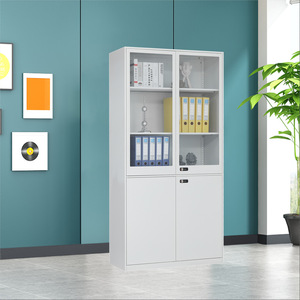 Thiết kế mới làm đầy tủ với sự kết hợp khóa cửa kính 2 ngăn kéo tủ thép Locker cho văn phòng - Product Image 4