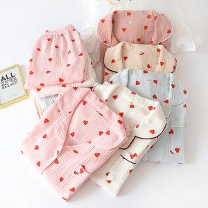 Женский пижамный комплект из чистого хлопка на заказ - Product Image 2