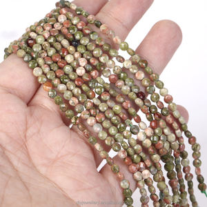 Asvrai u 4 מ מ "מ אבן טבעית שטוחות סביב הטיגריס העין tourmalachite עבור תכשיטים ביצוע אביזרים צמיד דיירי - Product Image 4