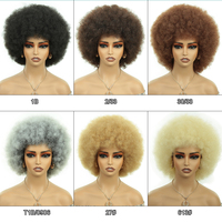 Perruques Synthétiques Courtes Afro Crépues Bouclées pour Cosplay, Perruques Courtes Afro Crépues Bouclées et Fluffy pour Femmes Noires