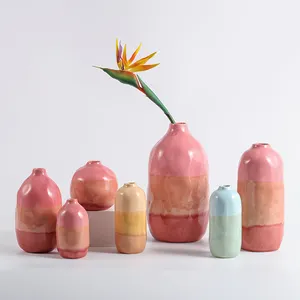 Hot Selling Handgemaakte Glanzende Keramische Vazen Bloemstuk Pot Voor Woondecoratie