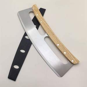 Cortador de <span class=keywords><strong>Pizza</strong></span> Directo de Fábrica, Mango de Madera, Cortador de <span class=keywords><strong>Pizza</strong></span> Semicircular de Acero Inoxidable - Product Image 6