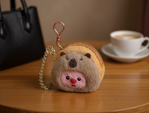 Portamonete in peluche a forma di animale con catena per bambini e donne, 11 cm, regalo unisex - Product Image 2