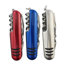 Couteau multifonction pliable de haute qualité 11 en 1 pour la randonnée en plein air avec scie, ciseaux, ouvre-bouteille