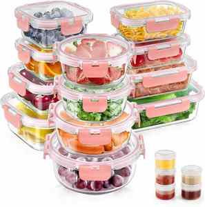 New Design Multifunctional Meal Prep <b>Containers</b> Bpa Free Glass Food <b>Container</b> Leak Proof Lunch Box Glass Lid Kitchen Use - Product Image 1