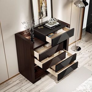 ตู้เก็บของไม้เนื้อแข็งสไตล์อิตาลีสุดหรู 5 ลิ้นชัก ขยายได้ ใช้ได้ทั้งห้องนั่งเล่นและห้องนอน - Product Image 3