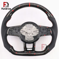 Volant en fibre de carbone forgé personnalisé pour Volkswagen Golf MK Polo Scirocco R Passat CC R-Line Jetta Tiguan DSG