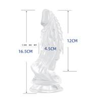 Juguete para adultos Extra grande claro TPE consolador gigante realista consoladores de cristal juguetes sexuales grandes