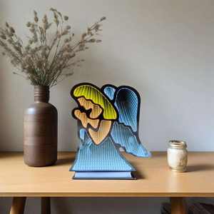 Lámpara de Pared de Plástico con Luces LED 3D de Espejo Infinito de Ángel, Iluminación Decorativa de Ilusión Óptica para el Hogar, Centros Comerciales y Regalos, Resistente al Agua IPX3 - Product Image 6