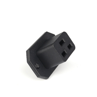 Connecteur IEC 16A 20A 250V à montage sur panneau frontal, borne à 1 sortie, usage industriel, laiton, cuivre, nylon, 6,3 mm, CCC TUV CE KC SAA pour